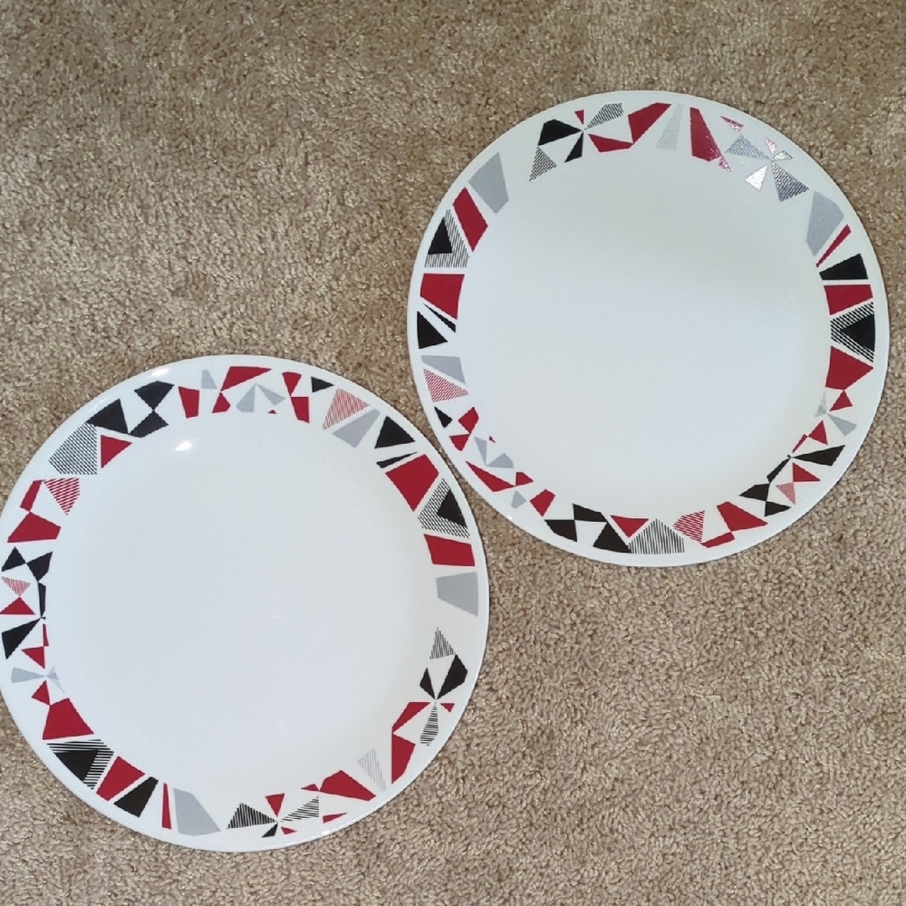 Corelle Mosaic Red Dinner Plates
